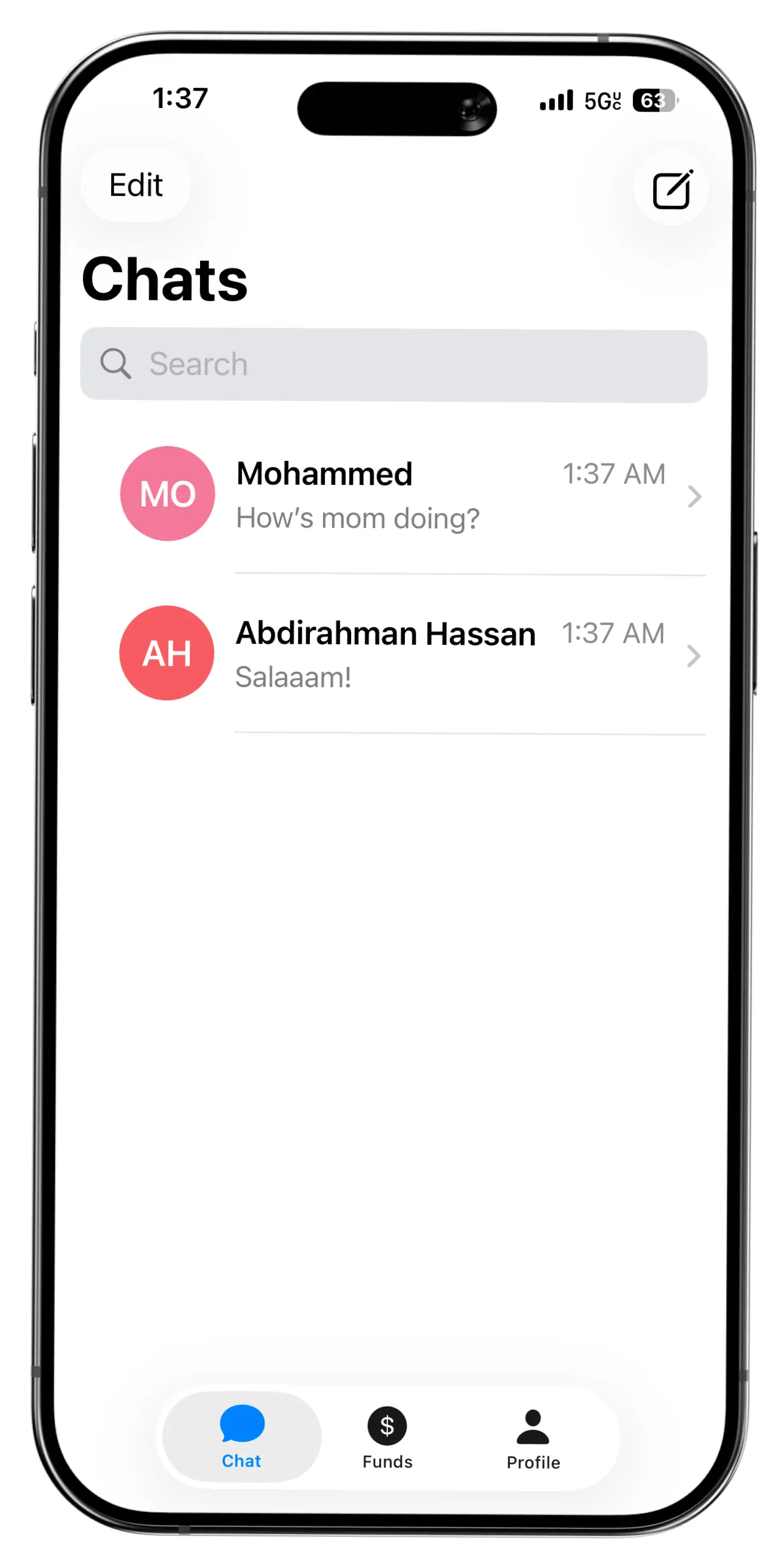 Ehel family chat screen